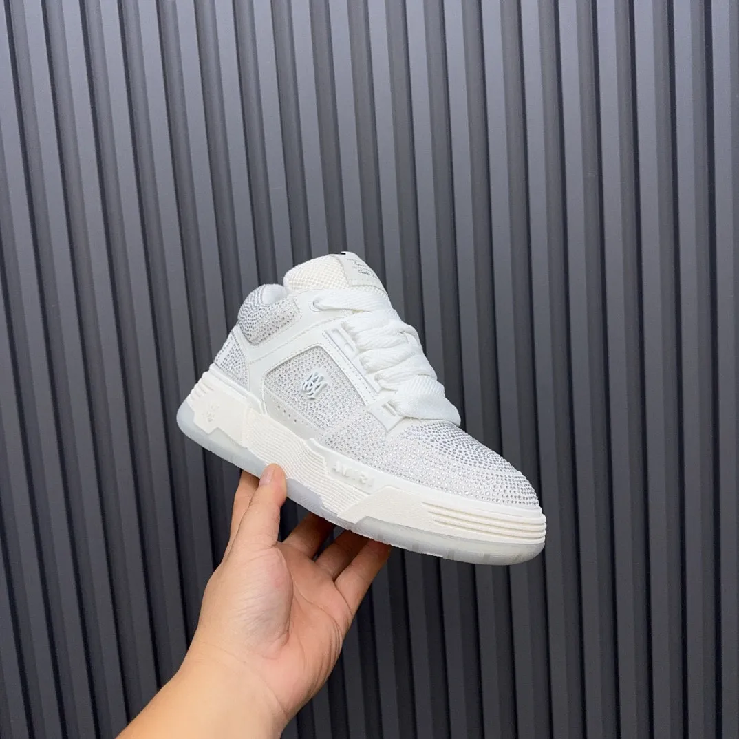 Men's men's shoes 💰800 AMIRI Amir Couple's new hot brick high street sneakers with bone sports shoes, toe-layer cowhide upper, upper side bones, purely hand-stitched, with good three-dimensional effect, customized metal LOGO, code number 35-44 (45, 46 customized)